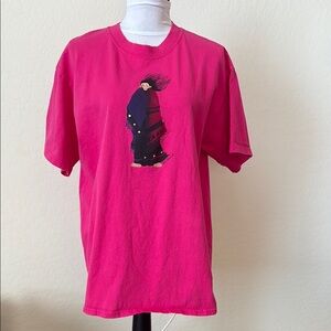 Vtg Lida Souers Pink Art Tee Shirt. L